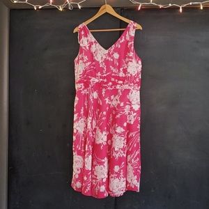 Robbie Bee Pink floral cotton dress